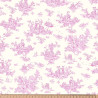 Printed Viscose POMPADOUR2 Off-White / Pink